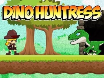 Join Dino Huntress on her thrilling adventure to collect all the coins and eggs along her path