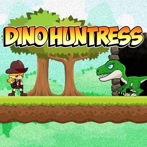 Join Dino Huntress on her thrilling adventure to collect all the coins and eggs along her path