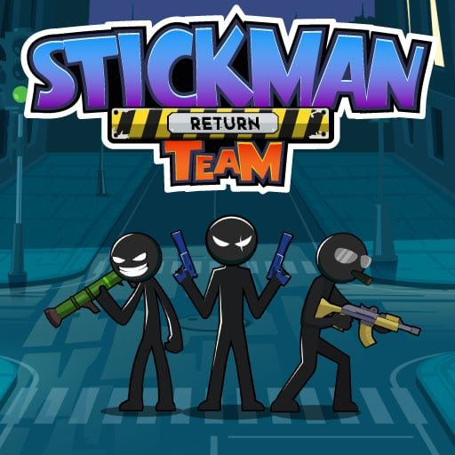 Stickman Team Return, join three courageous stick figures as they come together to stop a gang of robbers threatening the city of Detroit